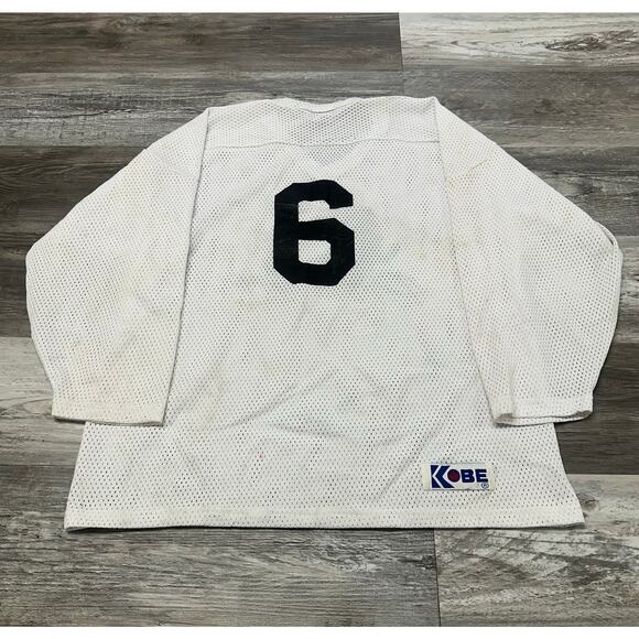 New England Predators #6 Kobe T-Rex Graphic White Mens L Mesh Ice Hockey Jersey - Picture 3 of 7